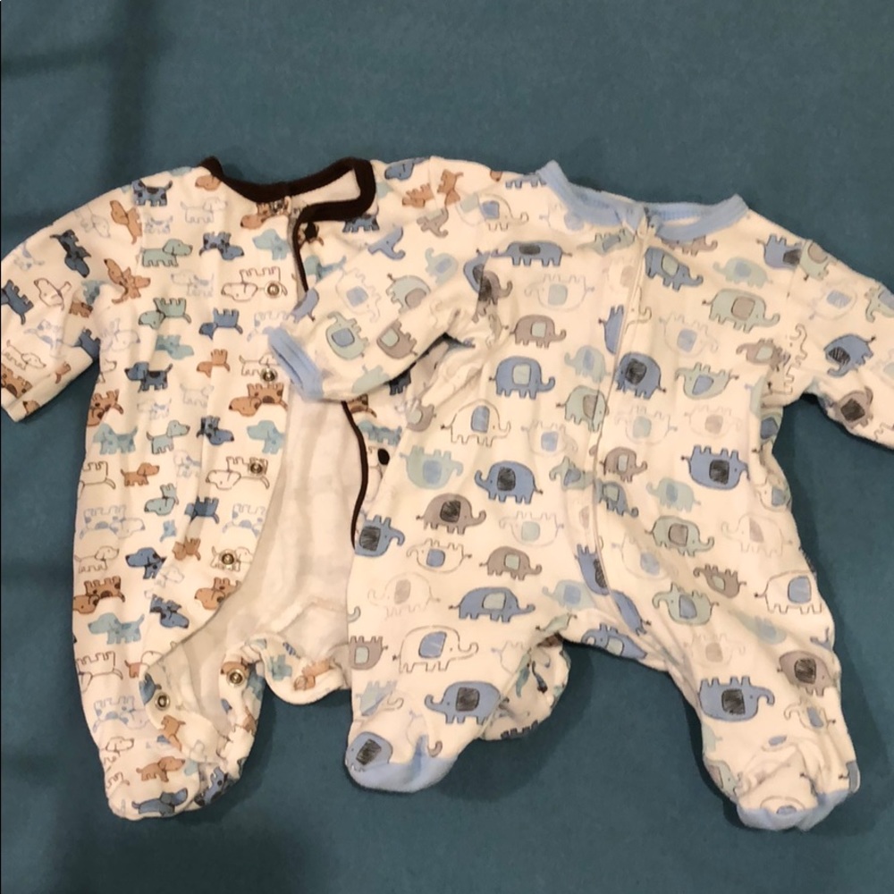 Little me brand preemie sleepers.